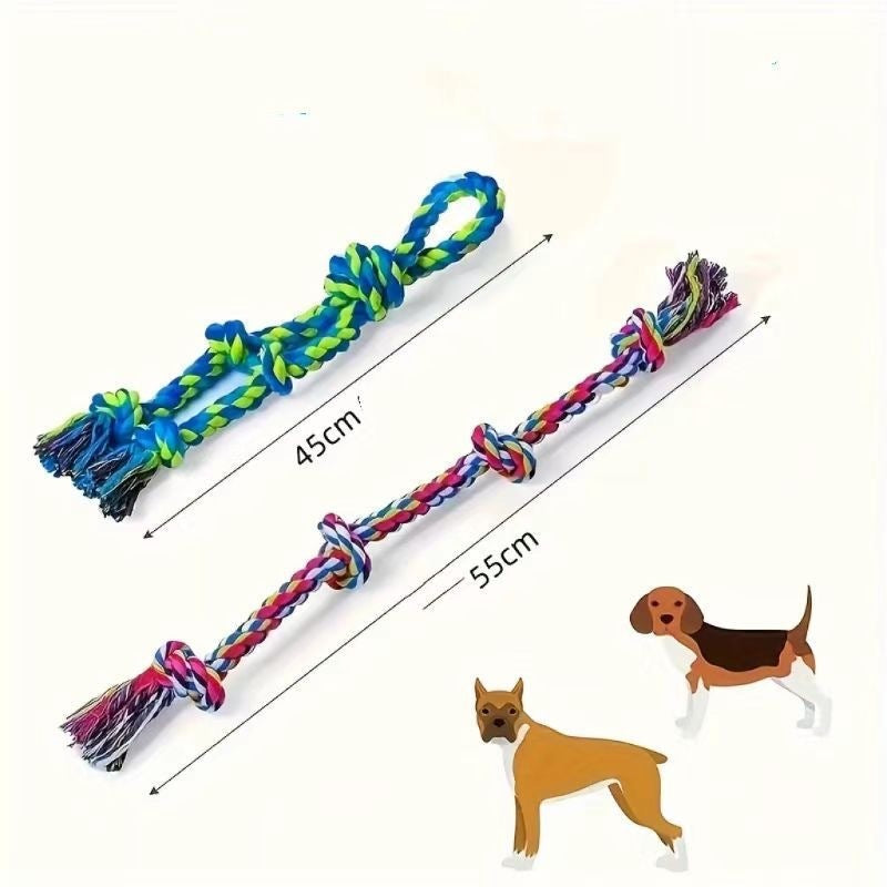 Heavy-Duty Rope Knot Dog Toys For Large Breeds Dental Health Chew And Interactive Tug Of War Play Pet Supplies - Zyrawave