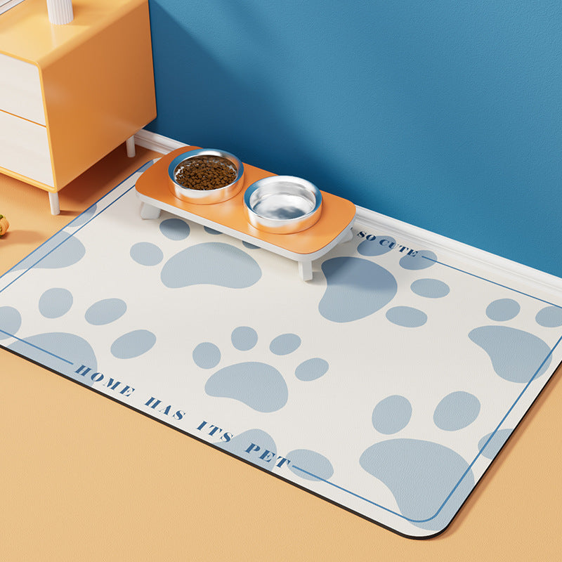 Pet Diatom Ooze Floor Mat Dogs And Cats Eating Mat Spill-proof Wate... - Zyrawave