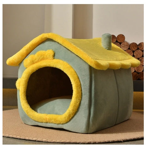 Foldable Dog House Pet Cat Bed Winter Dog Villa Sleep Kennel Remova... - Zyrawave