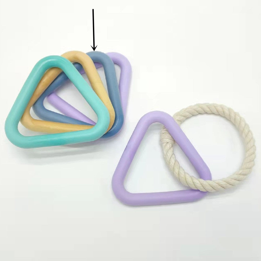 Pet Toy Foam TPR Cotton Rope Triangle Tug-of-war Molar - Zyrawave