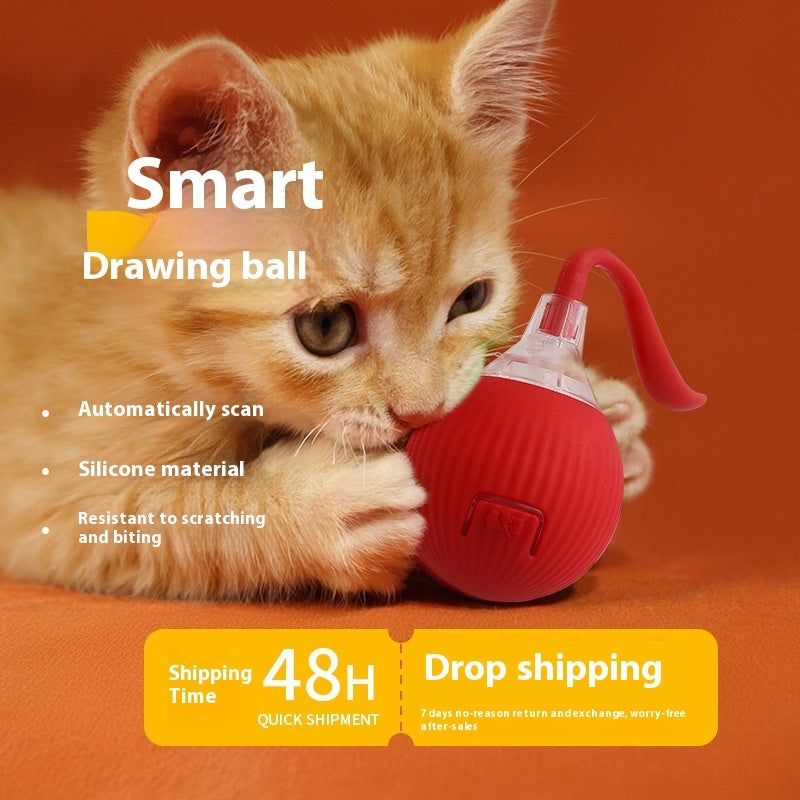 Interactive Cat Toy Ball Super Drive Cat Rolling Ball - Zyrawave