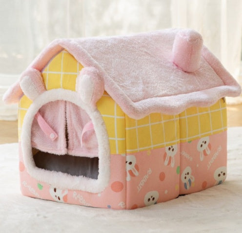 Foldable Dog House Pet Cat Bed Winter Dog Villa Sleep Kennel Remova... - Zyrawave