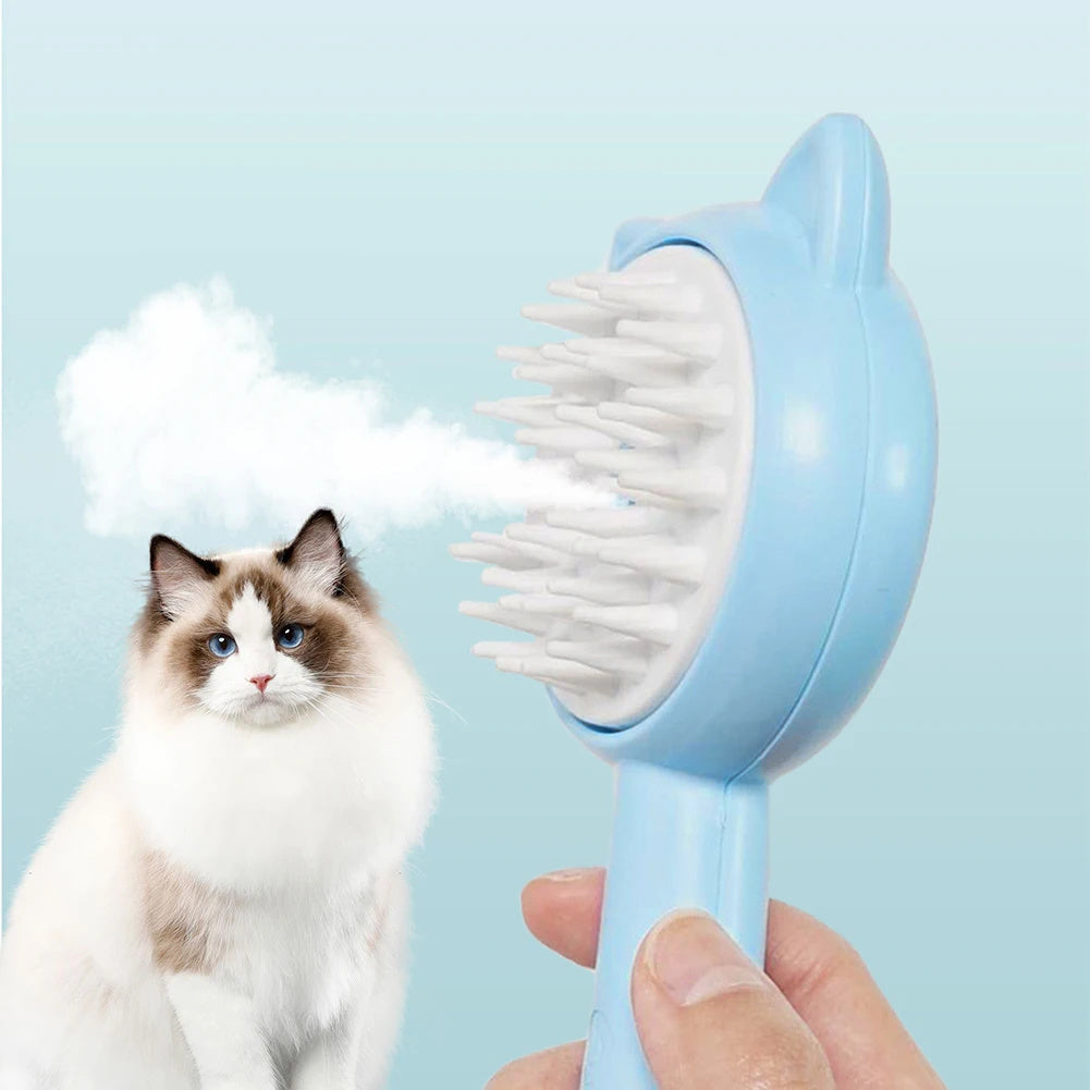 Hair Cleaning Brush With Mist Multifunctional Cat Grooming Brush Rechargeable Self Cleaning Slicker Brush For Pets Dogs & Cats Pet Products - Zyrawave