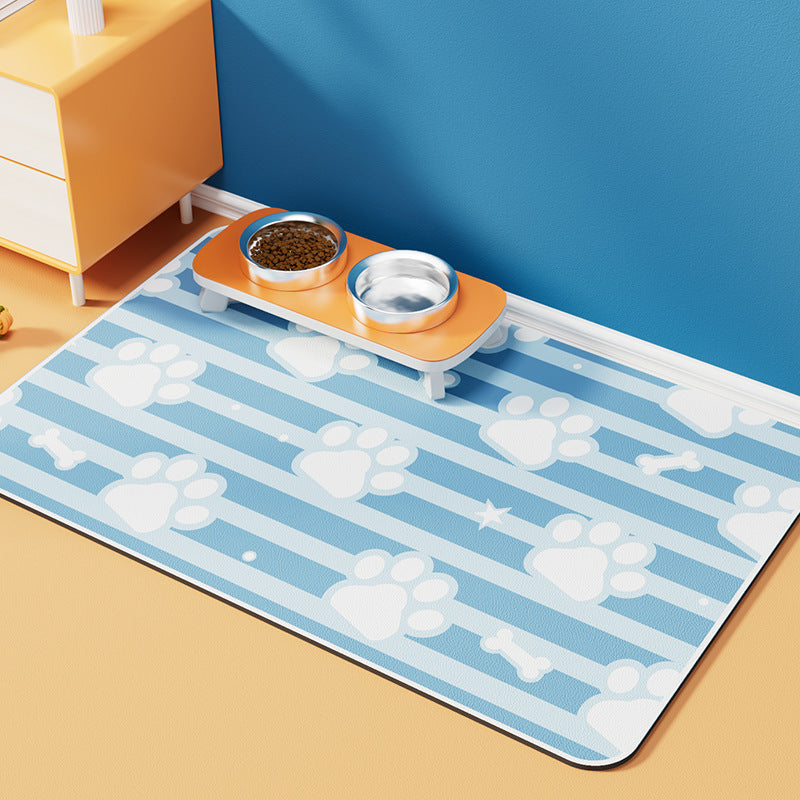 Pet Diatom Ooze Floor Mat Dogs And Cats Eating Mat Spill-proof Wate... - Zyrawave