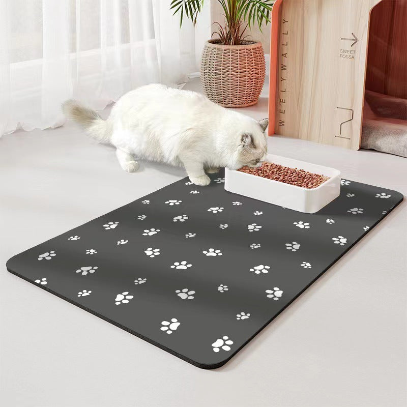 Pet Diatom Ooze Floor Mat Dogs And Cats Eating Mat Spill-proof Wate... - Zyrawave