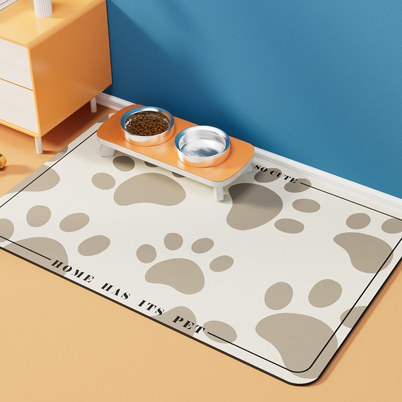 Pet Diatom Ooze Floor Mat Dogs And Cats Eating Mat Spill-proof Wate... - Zyrawave