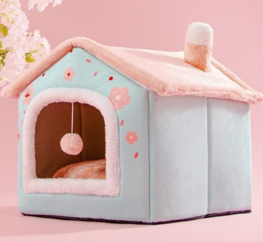 Foldable Dog House Pet Cat Bed Winter Dog Villa Sleep Kennel Remova... - Zyrawave