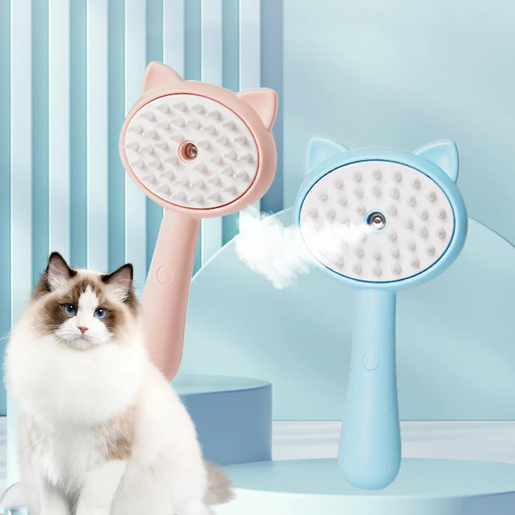 Hair Cleaning Brush With Mist Multifunctional Cat Grooming Brush Rechargeable Self Cleaning Slicker Brush For Pets Dogs & Cats Pet Products - Zyrawave