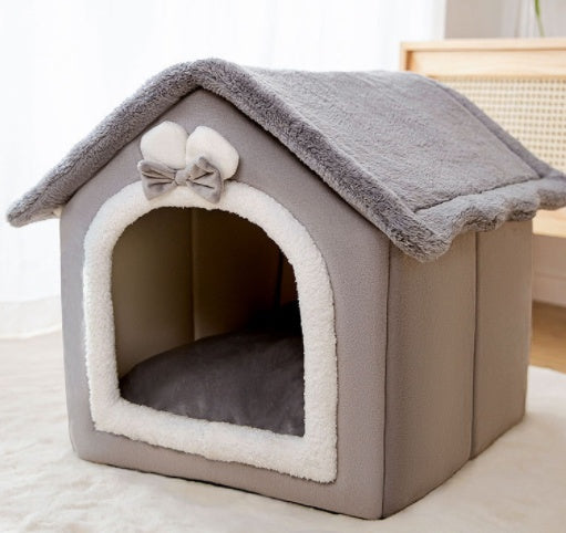 Foldable Dog House Pet Cat Bed Winter Dog Villa Sleep Kennel Remova... - Zyrawave