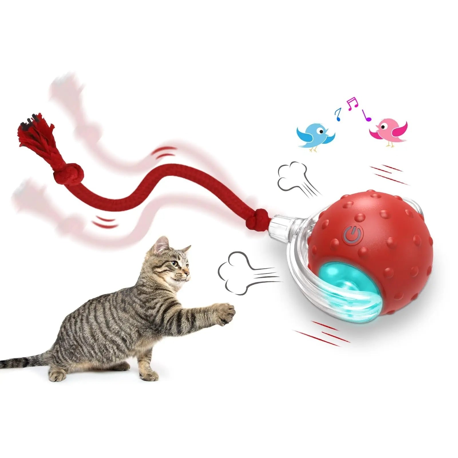 Interactive Cat Toy Ball Super Drive Cat Rolling Ball - Zyrawave