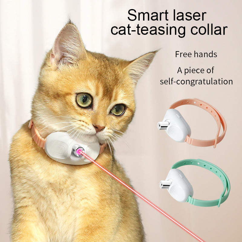 USB Charge Interactive Self Entertainment Laser Cat Teasing Collar ... - Zyrawave