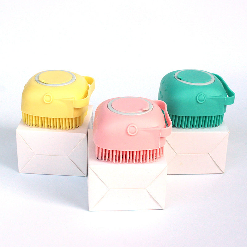 Silicone Dog Bath Massage Gloves Brush Pet Cat Bathroom Cleaning Tool Comb Brush For Dog Can Pour Shampoo Dog Grooming Supplies - Zyrawave