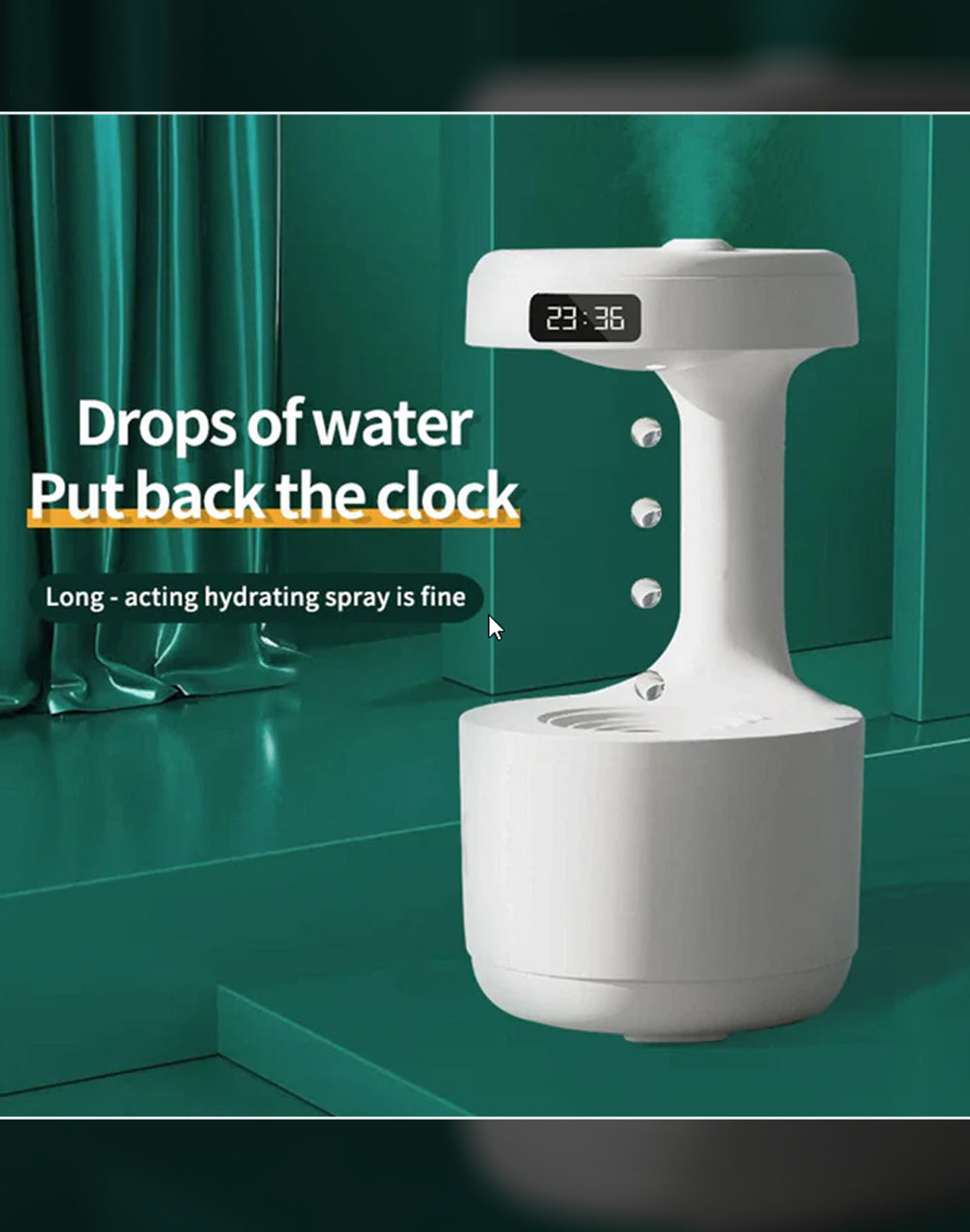 Anti-Gravity Ultrasonic Humidifier with LED Ambiance – Transform Your Air, Transform Your Space